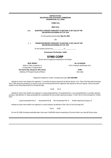 Thumbnail Trinity Place Holdings
 10-Q Quarterly Report FY 