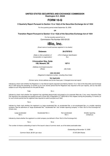 Thumbnail iBio 10-Q Quarterly Report FY 