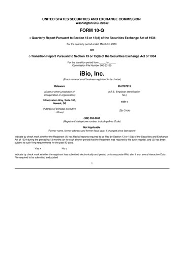 Thumbnail iBio 10-Q Quarterly Report FY 