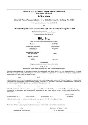 Thumbnail iBio 10-Q Quarterly Report FY 