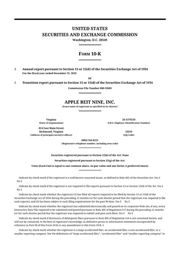 Thumbnail Apple Hospitality REIT
 10-K Annual Report 