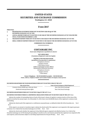 Thumbnail Costamare
 20-F Annual Report 