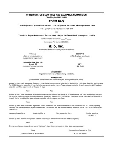 Thumbnail iBio 10-Q Quarterly Report FY2012 