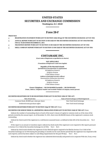 Thumbnail Costamare
 20-F Annual Report 