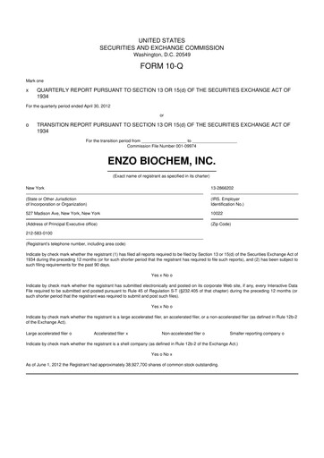 Thumbnail Enzo Biochem 10-Q Quarterly Report FY2012 