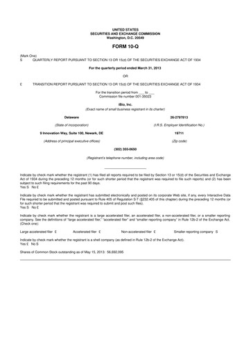 Thumbnail iBio 10-Q Quarterly Report FY2013 