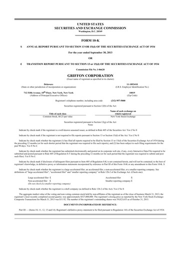 Thumbnail Griffon Corporation
 10-K Annual Report 2013