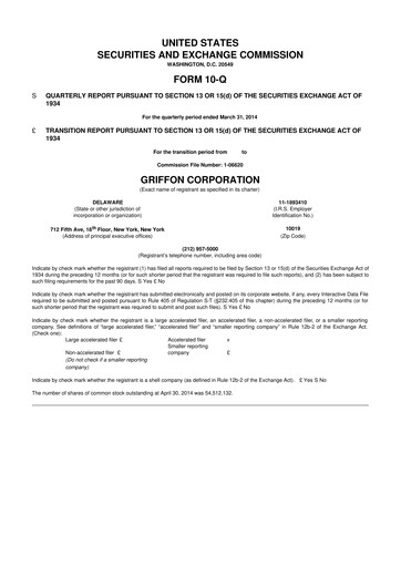 Thumbnail Griffon Corporation
 10-Q Quarterly Report FY2014 