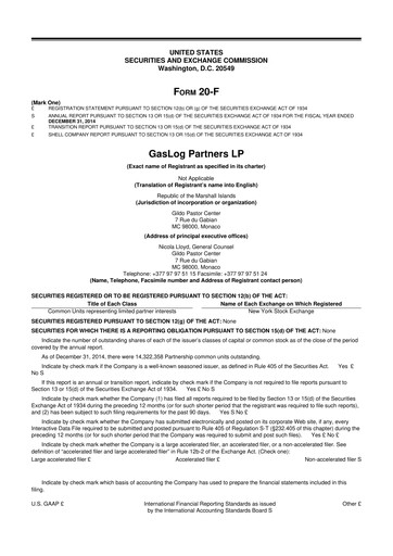 Thumbnail GasLog Partners LP 20-F Annual Report 
