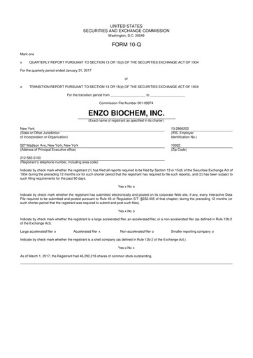Thumbnail Enzo Biochem 10-Q Quarterly Report FY2017 