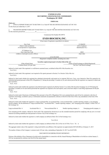 Thumbnail Enzo Biochem 10-K Annual Report 2017