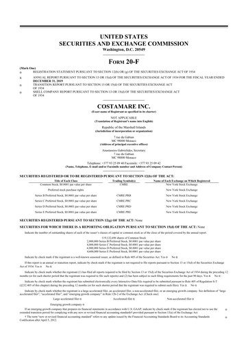 Thumbnail Costamare
 20-F Annual Report 2019