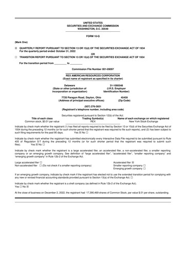 Thumbnail REX American Resources
 10-Q Quarterly Report FY2022 