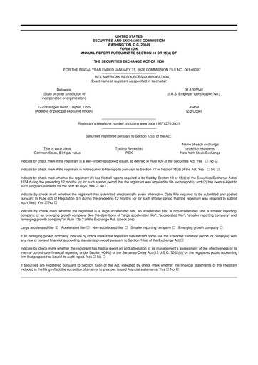 Thumbnail REX American Resources
 10-K Annual Report 2025