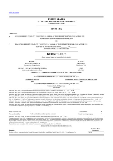 Thumbnail Kforce 10-K Annual Report 2014