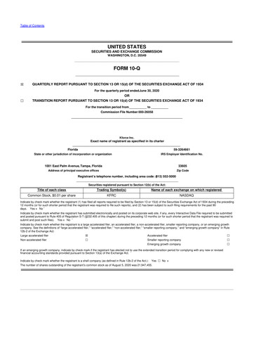 Thumbnail Kforce 10-Q Quarterly Report FY2020 