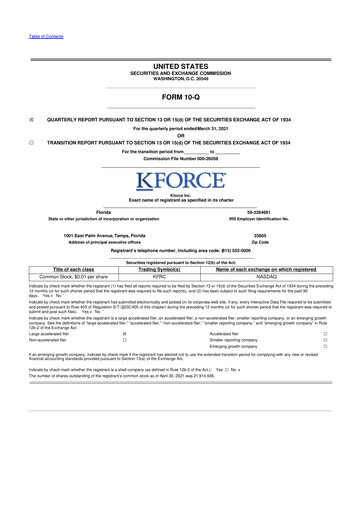Thumbnail Kforce 10-Q Quarterly Report FY2021 