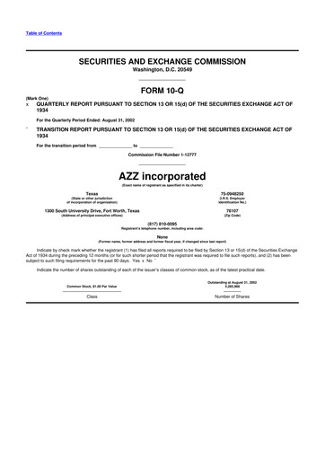 Thumbnail AZZ 10-Q Quarterly Report FY 