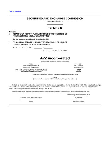 Thumbnail AZZ 10-Q Quarterly Report FY 