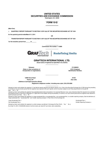 Thumbnail GrafTech 10-Q Quarterly Report FY2014 