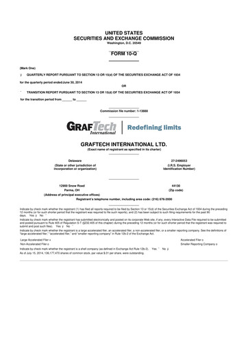 Thumbnail GrafTech 10-Q Quarterly Report FY2014 