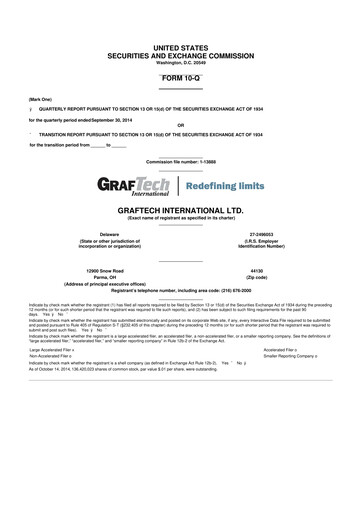 Thumbnail GrafTech 10-Q Quarterly Report FY2014 