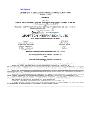 Thumbnail GrafTech 10-K Annual Report 2015
