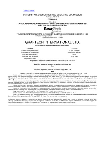 Thumbnail GrafTech 10-K Annual Report 2016