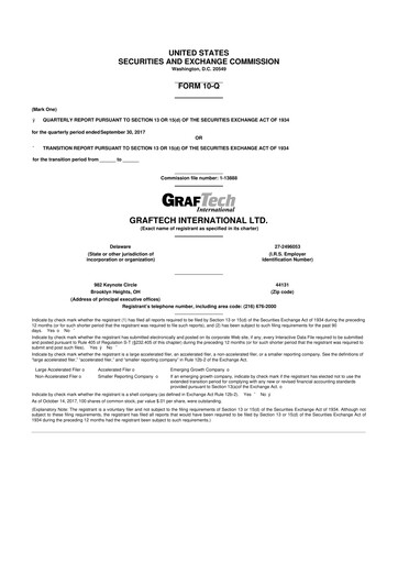 Thumbnail GrafTech 10-Q Quarterly Report FY2017 