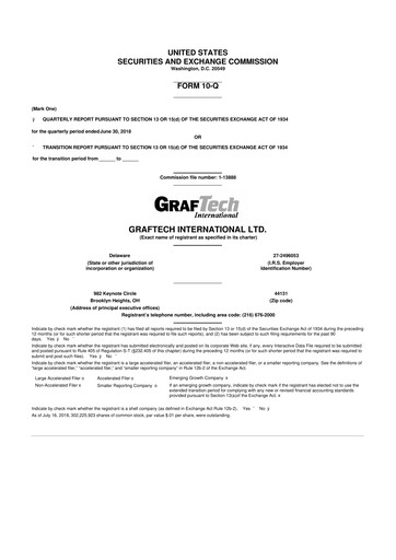 Thumbnail GrafTech 10-Q Quarterly Report FY2018 