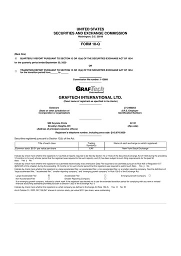 Thumbnail GrafTech 10-Q Quarterly Report FY2020 