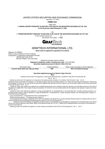 Thumbnail GrafTech 10-K Annual Report 2020