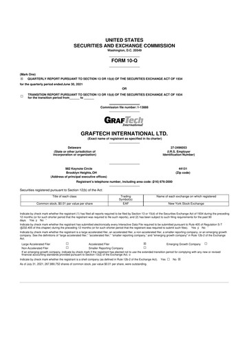 Thumbnail GrafTech 10-Q Quarterly Report FY2021 