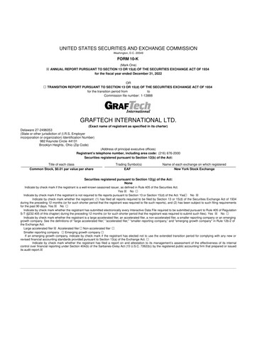 Thumbnail GrafTech 10-K Annual Report 2022