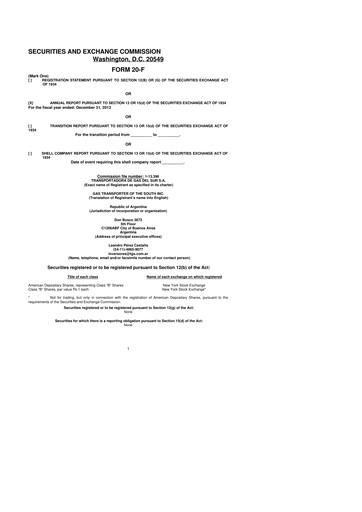 Thumbnail Transportadora de Gas del Sur 20-F Annual Report 