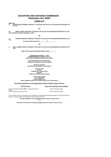 Thumbnail Transportadora de Gas del Sur 20-F Annual Report 