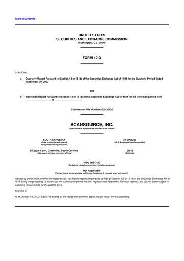 Thumbnail ScanSource 10-Q Quarterly Report FY 