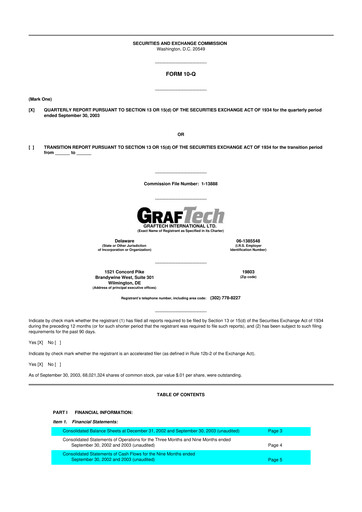 Thumbnail GrafTech 10-Q Quarterly Report FY 