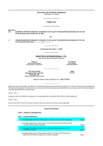 Thumbnail GrafTech 10-Q Quarterly Report FY 