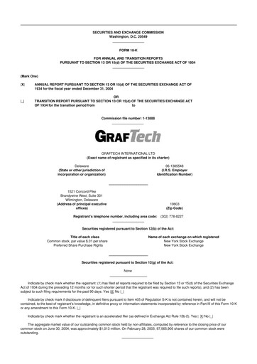 Thumbnail GrafTech 10-K Annual Report 