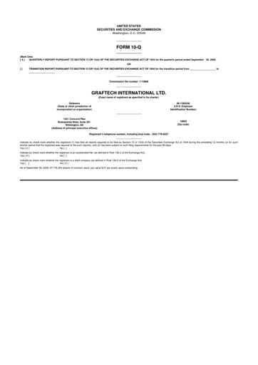 Thumbnail GrafTech 10-Q Quarterly Report FY 