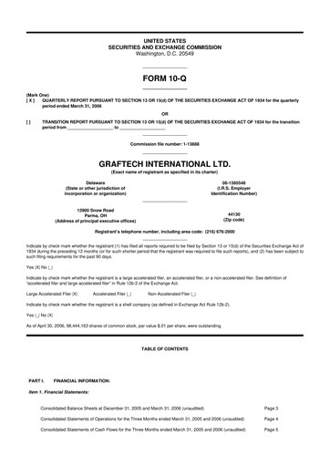 Thumbnail GrafTech 10-Q Quarterly Report FY 