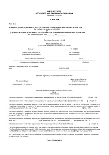Thumbnail Ethan Allen
 10-K Annual Report 
