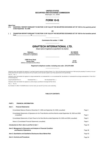 Thumbnail GrafTech 10-Q Quarterly Report FY 