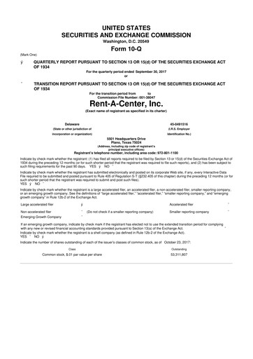 Thumbnail Upbound Group 10-Q Quarterly Report FY2017 