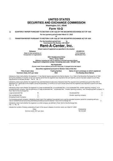 Thumbnail Upbound Group 10-Q Quarterly Report FY2022 