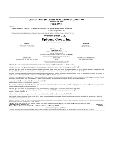 Thumbnail Upbound Group 10-K Annual Report 2022