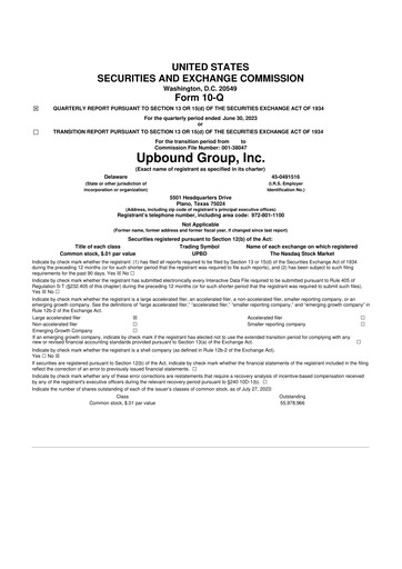 Thumbnail Upbound Group 10-Q Quarterly Report FY2023 