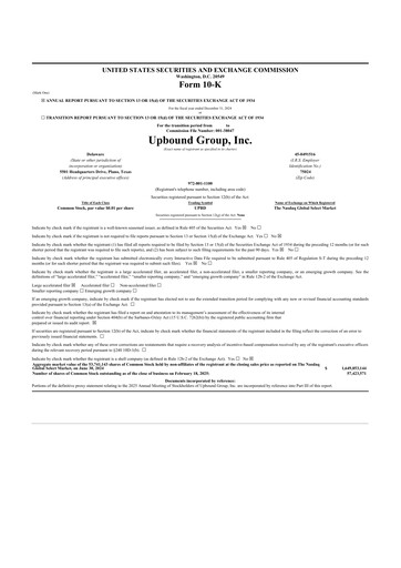 Thumbnail Upbound Group 10-K Annual Report 2024