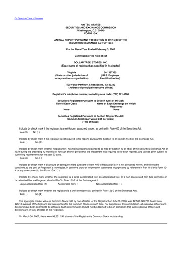 Thumbnail Dollar Tree 10-K Annual Report 
